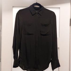 J Crew Black Silk Shirt